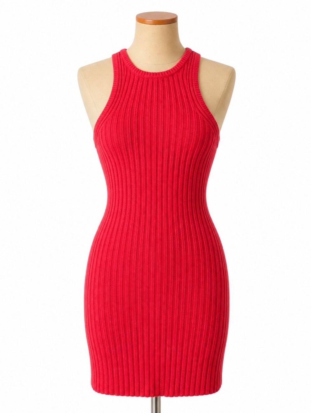 Urban Outfitters Red Ribbed Bodycon Mini Dress Size S